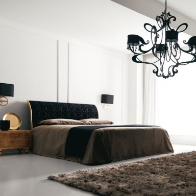 Bed with upholstered headboard Letto Keope 