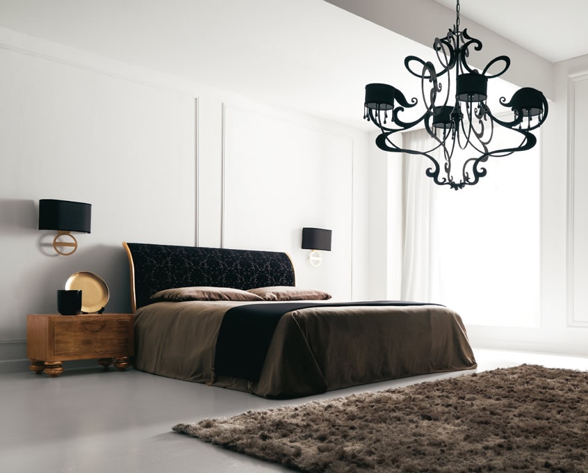 Bed with upholstered headboard Letto Keope ZOE , Corte Zari