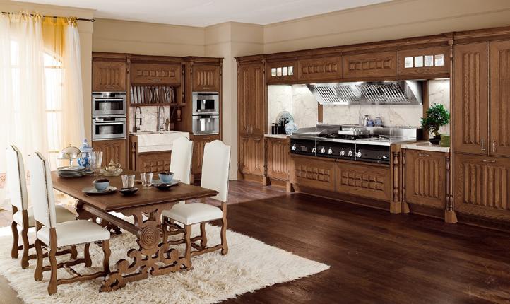 Kitchen (kitchen set) Rovere Tabacco, Bamax