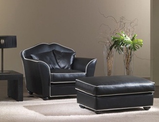 Chair with Ottoman foot Montenapoleone, Origgi Salotti