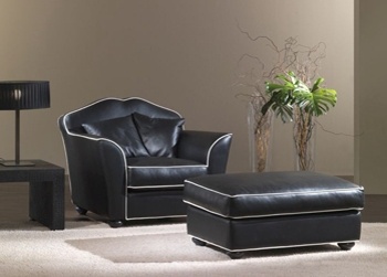 Chair with Ottoman foot Montenapoleone, Origgi Salotti