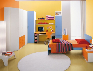 Wall children of chipboard and melamine, Julia Arredamenti (Italian baby)