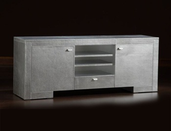 Dresser-chest of drawers Piece of furniture in leather, Origgi Salotti