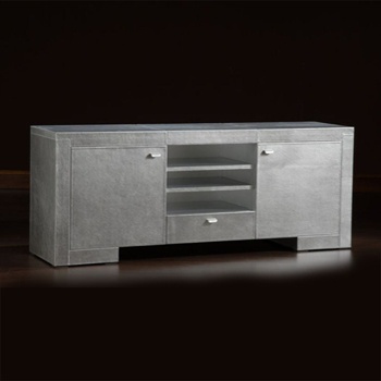 Dresser-chest of drawers Piece of furniture in leather, Origgi Salotti