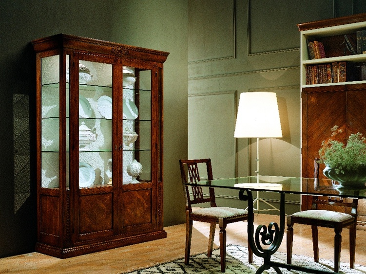 The chair with the frame made of solid cherry upholstered Leonardo, Bamax