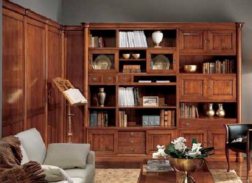 The bookcase on the frame from solid cherry and lime Lord Style, Bamax