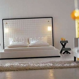 The SCILLY HIGH bed LETTO TRAPUNTATO - LUCE