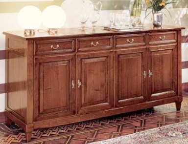 Dresser-chest of drawers solid walnut C703, Moletta Mobili