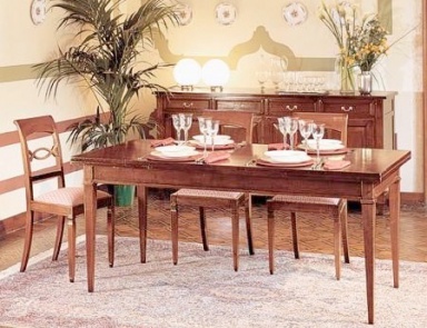 Dining table-transformer solid walnut C722, Moletta Mobili