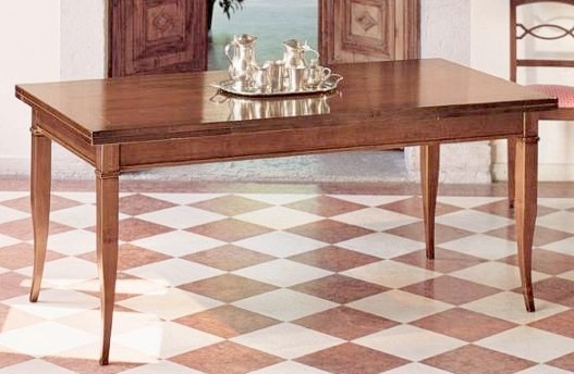 Dining table-transformer solid walnut C722A, Moletta Mobili