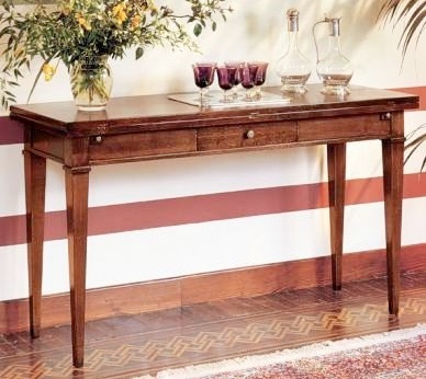 Console-transformer with housing made of solid walnut C745, Moletta Mobili