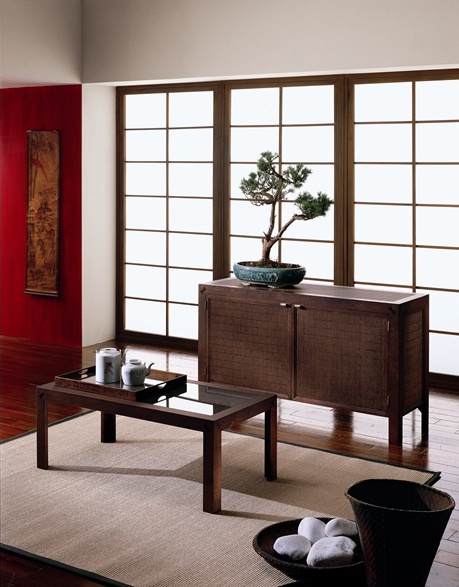 Table serving on a frame of solid oak Shogun, Bamax