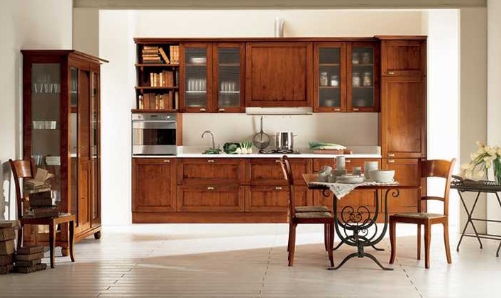 The kitchen is on the frame made of solid Linden Uvafragola & Uvaspina, Bamax