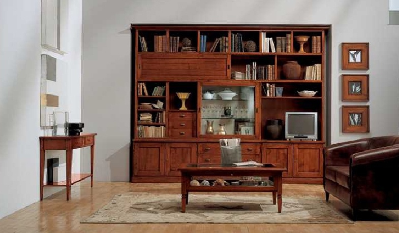 Rectangular coffee table on a frame of solid cherry and walnut Uvafragold & Uvaspina, Bamax