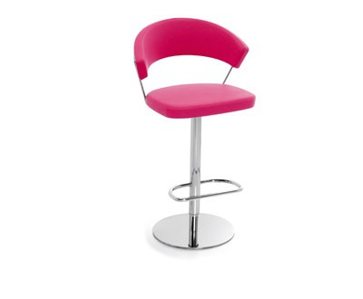 Bar stool with metal base, Calligaris