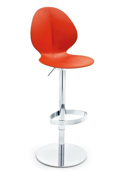 Bar chair on round base, Basil bar stool - Calligaris