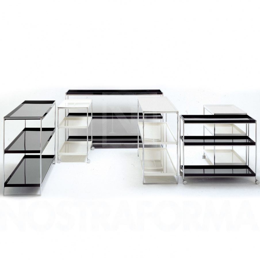 Rack trays bookshelves, Kartell