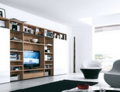 Wall with space for TV, Novamobili
