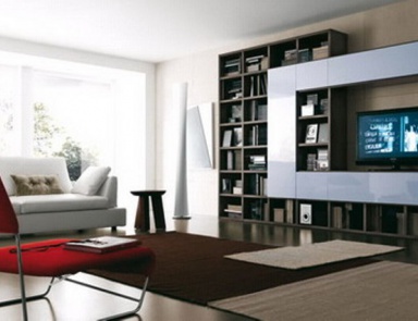 Wall with space for TV, Novamobili