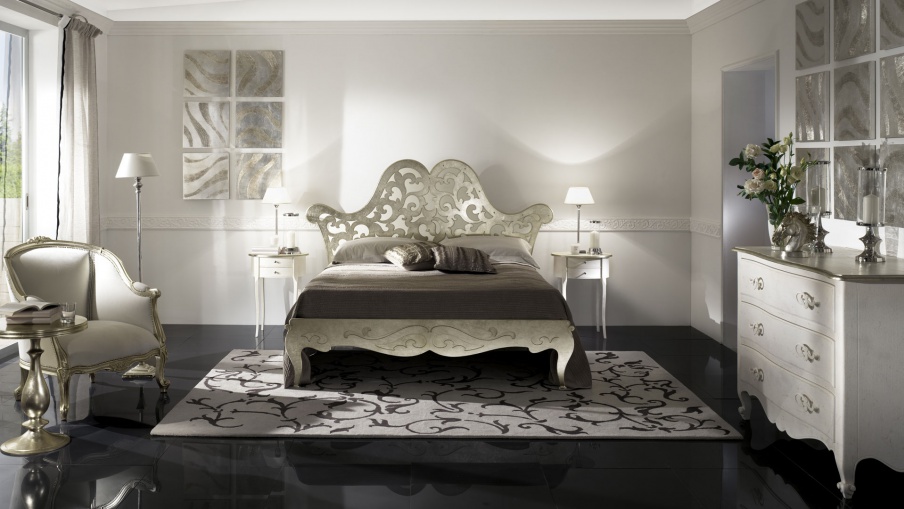 Bed with shaped headboard Berger, Cantori