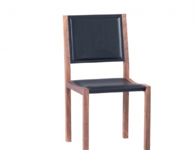 Chair in leather upholstery, Oliver B