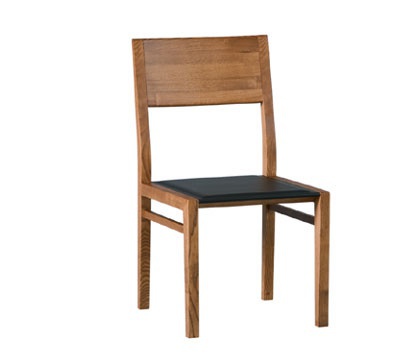 Chair in leather upholstery, Oliver B