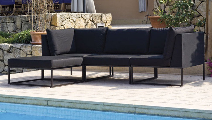 Modular sofa in leather upholstery, Oliver B