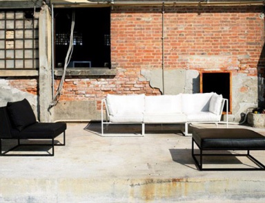 Modular sofa in leather upholstery, Oliver B