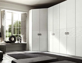 Wardrobe on the frame of tamborito and solid wood Inserto Onda, Benedetti