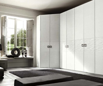 Wardrobe on the frame of tamborito and solid wood Inserto Onda, Benedetti