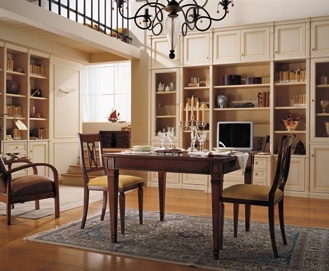 The bookcase on a frame of solid fir and MDF Louvre, Benedetti