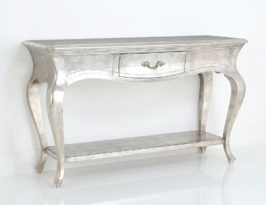 The console is made of solid wood high legs, Chelini