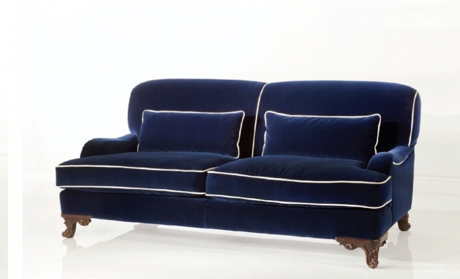 Double sofa on figured legs, Chelini