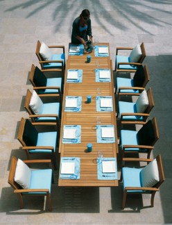 Dining set with upholstered chairs by Royal Botania