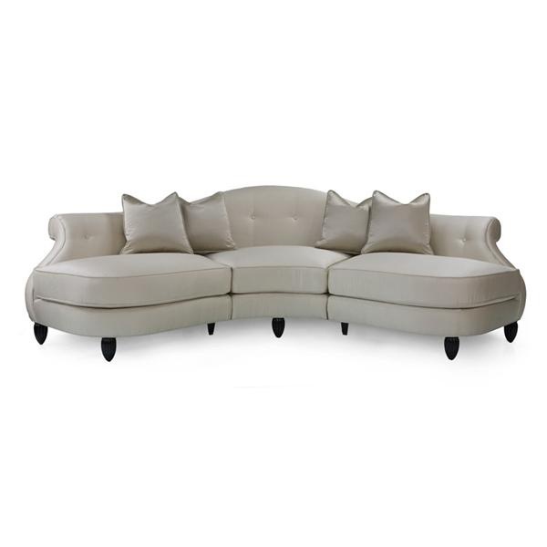 Three seater sofa La Fite on wooden legs, Christopher Guy 