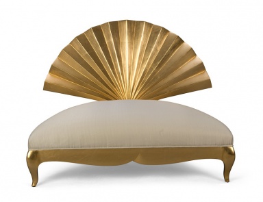 The Le Fan Plisse chair with shaped back, Christopher Guy