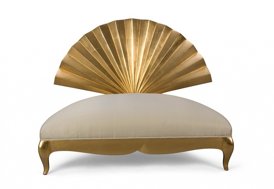 The Le Fan Plisse chair with shaped back, Christopher Guy