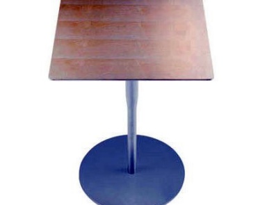 Coffee table with a leg of steel and top made of aluminum and maple veneer Atlas, Alias