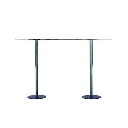 The console with the legs of hardened steel and top made of engraved glass Atlas, Alias