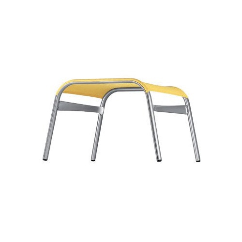 Stool with frame made of aluminum and PVC coated polyester or leather Feetframe, Alias
