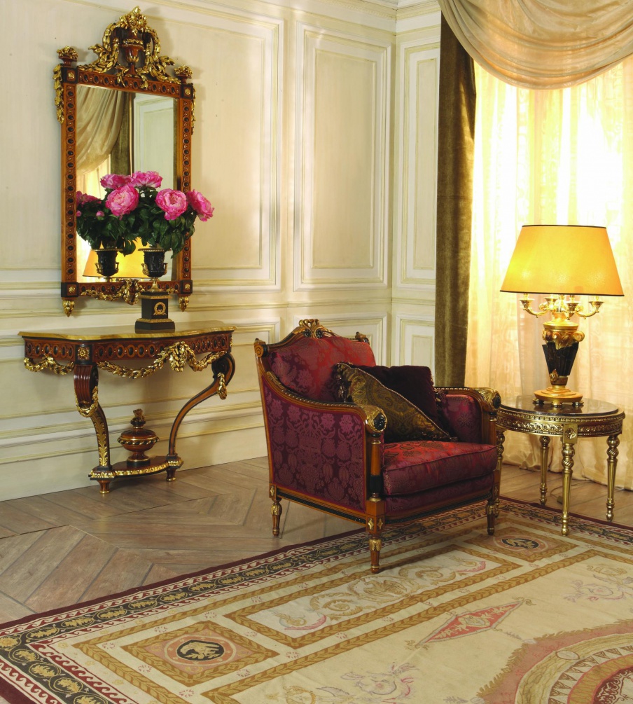 Chair with armrests, Colombo Stile