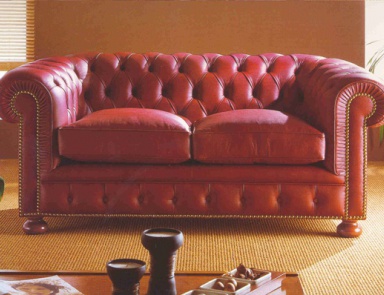 Two-seater sofa on wooden frame, M&R