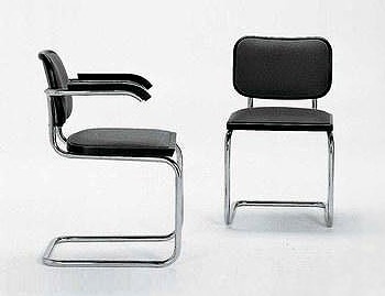 Chair with frame of steel tubes Museum, Alivar 