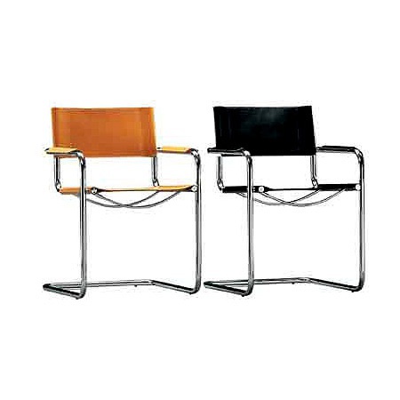 Chair with seat and back leather Museum, Alivar 