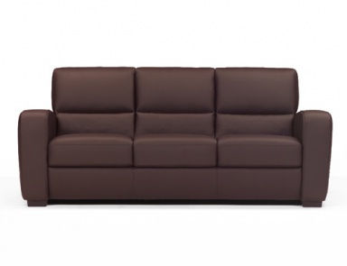Three seater sofa in leather upholstery, Calia Italia