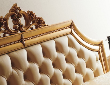 Bed with upholstered headboard Letto Ines - CorteZari - Corte Zari