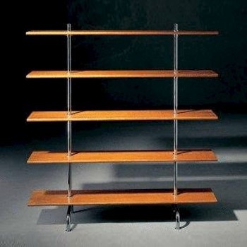 A bookcase with a frame made of steel tubes Museum, Alivar