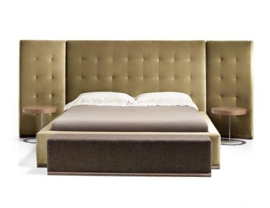 Double bed Louis Rattan wood