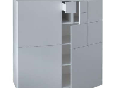 A chest of drawers with hinged doors, Conchiglia - Lema