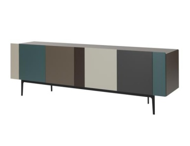 Dresser with metal legs, Rainbow - Lema